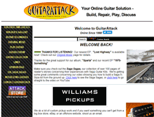 Tablet Screenshot of guitarattack.com